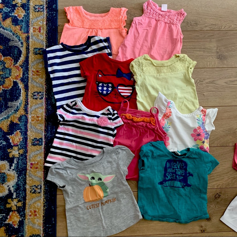 Bundle of Ten! 12-18m girl shirts and tank tops